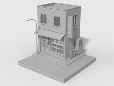 Ramen shop, gray