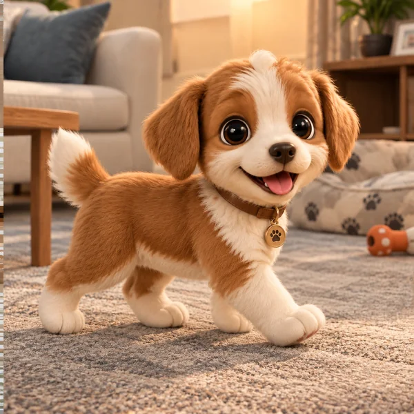 Puppy, mid-stride