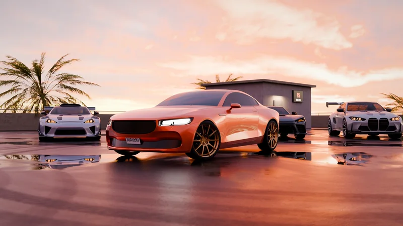 Sunset meet · Rendered