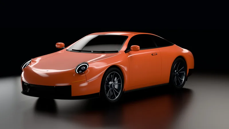 The coupe, built from scratch, then redesigned · First design