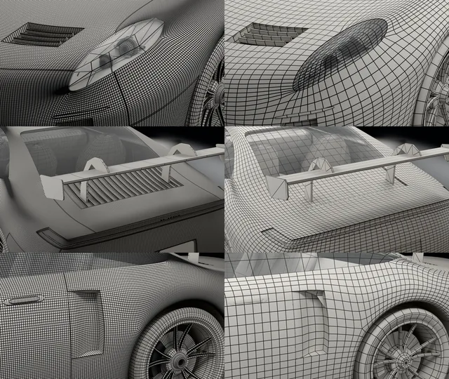 Three close-ups