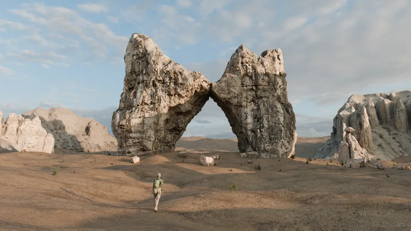 Toward the arch · Rendered