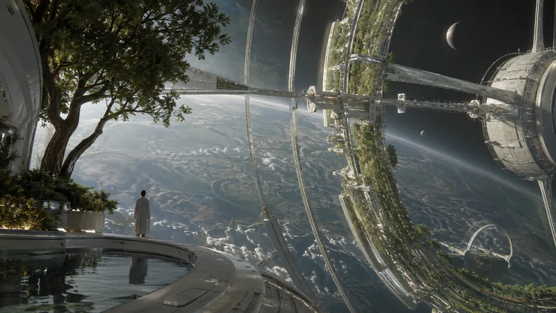 Garden terrace in orbit