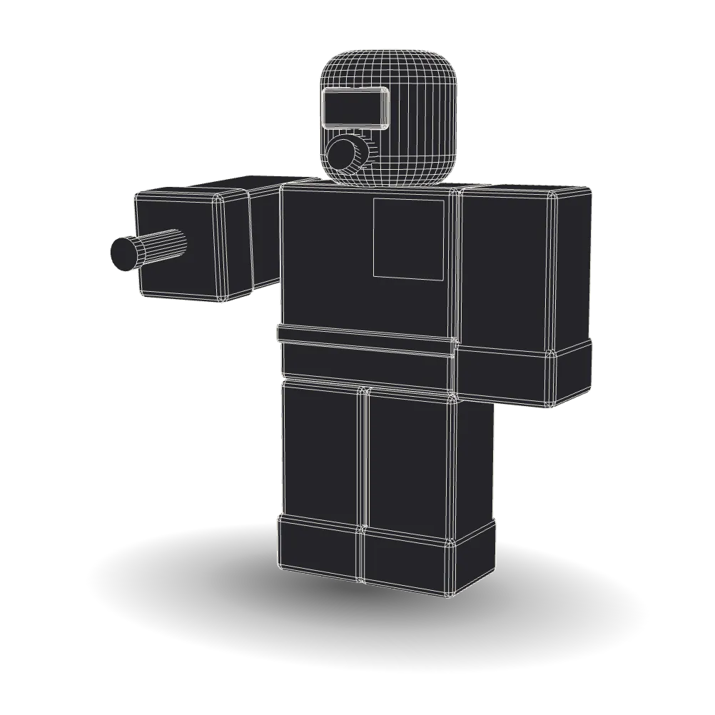 The Hazmat, drawn as a wireframe